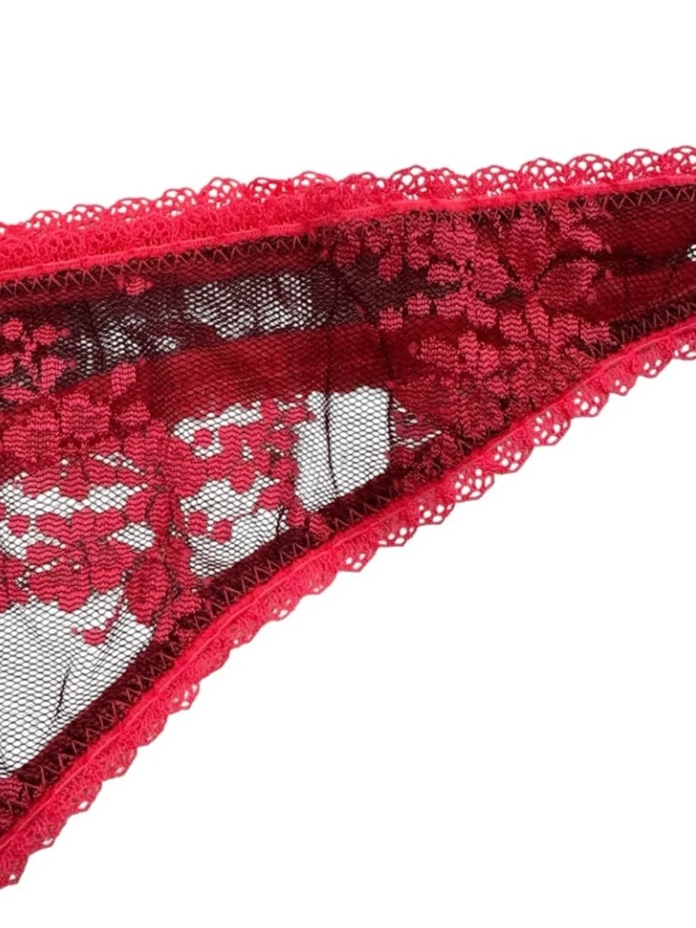 NWOT IFREE PEOPLE Intimately Sexy Sheer Black Hot Pink Thong Medium